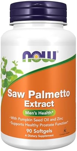 NOW Foods Supplements, Saw Palmetto Extract with Pumpkin Seed Oil and Zinc, Men's Health*, 90 Softgels
