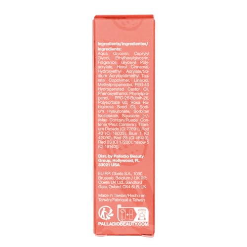Palladio Jelly Tint, Liquid Stain for Cheeks & Lips, Vivid Color Lip Stain, Lightweight Non-Sticky and Transfer-proof, Natural Finish Makeup, Nude Berry
