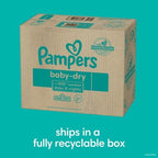 Pampers Baby Dry Disposable Baby Diapers Starter Kit, Sizes 1 (252 Count) & 2 (234 Count), with Sensitive Water Based Baby Wipes 12 Flip-Top Packs (1008 Wipes Total)