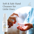 Littley Infant & Toddler Hand Cleanser with Hypochlorous Acid, Gently Cleans Dirt & Germs, Non-Toxic & Alcohol-Free, Safe for Sensitive Skin, 2oz Travel-Size Spray Bottle