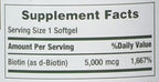 Nature's Bounty Biotin 5000 mcg, 60 Quick Dissolve Tablets (Pack of 2)