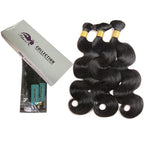 Boho Knotless Braids Human Hair Micro Braids Extension Hair Body Wave Human Bulk Hair 16"18"20" 1pack (3bundles(300g) Natural Black Color