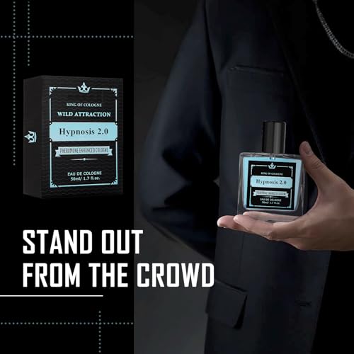 Hypnosis 2.0 Cologne for Men (Pheromone-Infused), Perfume Para Hombre Pheromone Cologne for Men, Lasting Fragrance | Natural Herbal Formula | Enhance Attraction, Pheromone Enhanced Cologne (50ml+10ml)