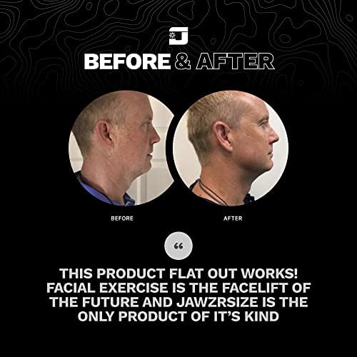 Jawzrsize Pop 'N Go Jaw, Face, and Neck Exerciser - Define Your Jawline, Slim and Tone Your Face, Look Younger and Healthier - Helps Reduce Stress and Cravings - Facial Exerciser (Intermediate Neon)