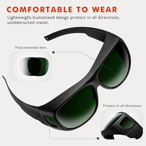 Viconor Laser Safety Glasses, Eye Protection for Red Light Therapy 200-1000nm Wavelength, Tanning Goggles Effective Filtering IPL, UV, LED Rays for Tanning Bed Laser Hair Remova