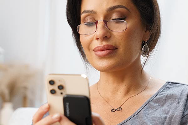 ThinOptics Universal Pod Rectangular Reading Glasses, Black Frames/Black Case, 1.5 x (UPBLB3)