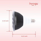 Hooga Red Light Therapy, Red and Near Infrared Wavelengths, Dual Chip 12 LEDs for Skin, Pain Relief, Anti Aging, Muscle Recovery, Performance, Energy. Handheld, Power Cord Included. HG24.