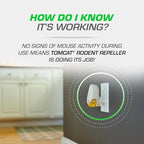 Tomcat Rodent Repeller Essential Oil Plug-In with Lemongrass, Cinnamon, and Peppermint Oil, 1 Warmer and 1 Refill White