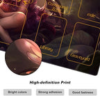 DEGDFSGR for MTG Playmat with Zones 24 x 14 inches for TCG Playmats Non-Slip Rubber Base Commander Play Mat for Magic The Gathering Playmat Iorcana Trading Card Game, Pink Fairy Sitting Flower Meadow