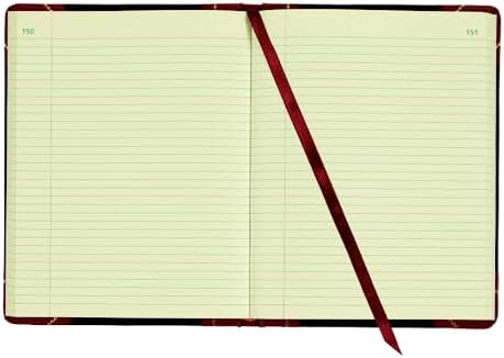 Adams Record Ledger, 8.25 x 10.75 Inches, 5 Squares per Inch, 300 Tinted Pages, Black and Maroon (ARB810R3M)