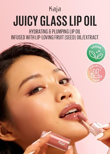 Kaja Lip Plumping- Juicy Glass 05 Plum Paloma | Hydrating, Feel Plumped and Lightweight with Vitamin Tree Fruit Oil, Vegan, Cruelty-Free, Clear Tint Stain Shine Gloss Plumper, Long Lasting