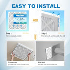 14x14x1 AC Air Filter MERV 11 (6-Pack) MPR 1000 FPR 7 HVAC Furnace Pleated Filters Dust Defense Replacement for Home (Actual Size: 13.75x13.75x0.75 Inches)
