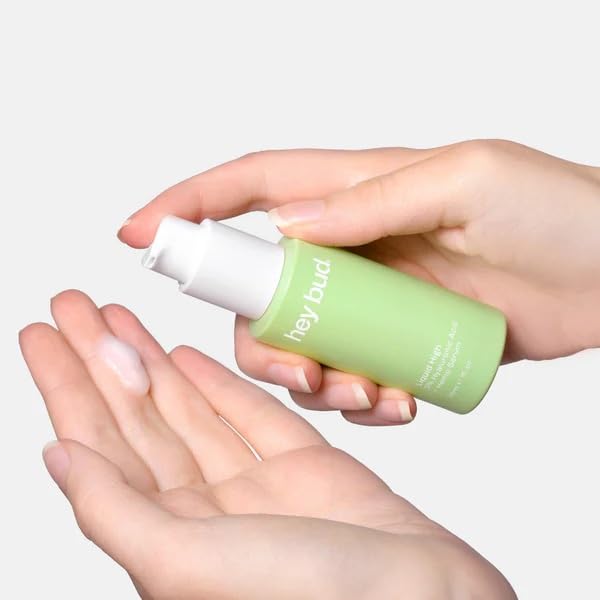 Hey Bud Skincare Liquid High, 5% Hyaluronic Acid Hemp Serum, Visibly Plumps and Hydrates Skin (1 oz.)