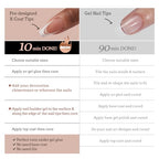 BTArtbox French Tip Press on Nails - 5 Styles XCOATTIPS Short Coffin Nails, Pre-Designed Swirl Soft Gel Nail Tips, Ultra Fit False Nails, Soak Off Acrylic Fake Nails Extensions for Nail Art