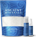 Ancient Minerals Magnesium Bath Flakes - Magnesium Oil Spray and Magnesium Lotion - Pure Genuine Zechstein Chloride