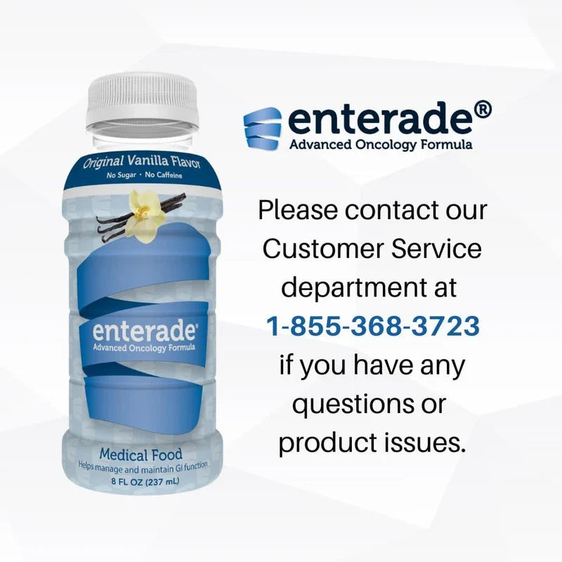 enterade enterade Advanced Oncology 12 Bottles Vanilla, Specially Formulated to Reduce Treatment GI Side Effects, Supportive Care Beverage 8oz