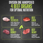 Division 1 Health Division One Beef Organ Supplement - Primal Blend with Liver, Heart, Kidney, Beef Liver Supplement Grass Fed, Organ Meat Supplements for Humans, Non-GMO, 120 Caps.