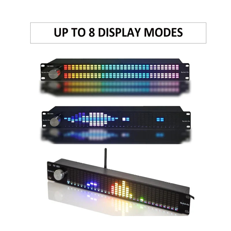 Decibelvibe TNZ SGE6 - Audio Graphic Equalizer with Rear RCA/3.5 Auxiliary Input and Output, Built-in Microphone, USB and Bluetooth Input, Preamp for Home Audio, DJ, HiFi Audio Setup (Silver)