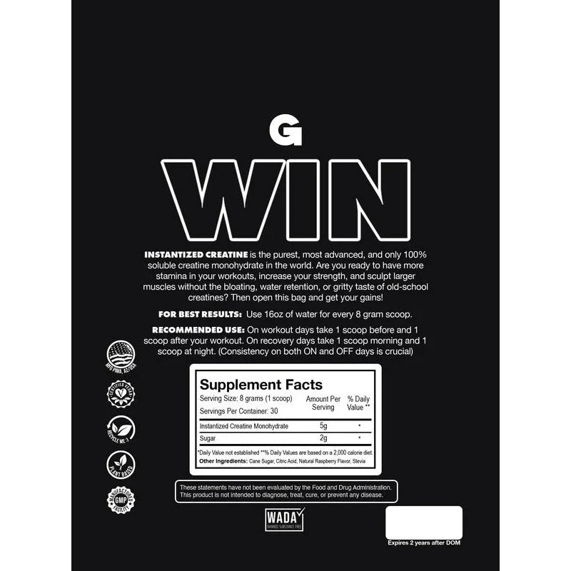 Gains In Bulk Sour Raspberry Instantized Creatine - Ultimate Supplement for Muscle Growth