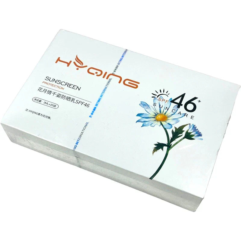 Hyqing Sunscreen Protection SPF 46 Sun Care Travel Size 3 ml. each - 20 Pack