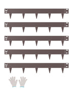 VEVOR Steel Landscape Edging, 5 Packs 39 x 3 in Rust-Resistant Metal Landscape Edging, Bendable Garden Edging Border, Heavy Duty Lawn Edging, Easy-to-Install, Flower Bed Yard Pathway Divider Brown
