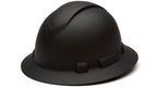 Pyramex Ridgeline Full Brim Hard Hat 4 Point Ratchet Matte Black Graphite Pattern