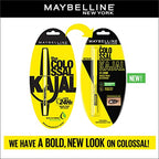 Maybeline Kajal Universal Beauty Maybeline New York Colossal Kajal Dark Black, Waterproof Kajal, 24Hrs Stay Kajal 0.35G (Pack Of 2)