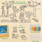 Imagimake Window Art Jungle Suncatcher Kit | Kids Crafts Supplies | Girls Toys Age 6-8 | Arts and Crafts for Kids Ages 8-12 | Creative Fun Craft Kit | Gifts for 5 Year Old Boys & Girls