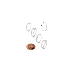 4PCS 18G Nose Rings Hoops, Surgical Steel Earrings Tragus Septum Piercing