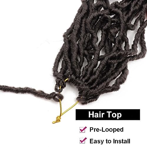 30 Inch Soft Locs Crochet Hair Pre Looped 7 Packs Wavy Faux Locs Crochet Braids for Natural Butterfly Locs Crochet Hair for Black Women (30 inch(pack of 7), 4#)