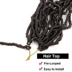 30 Inch Soft Locs Crochet Hair Pre Looped 7 Packs Wavy Faux Locs Crochet Braids for Natural Butterfly Locs Crochet Hair for Black Women (30 inch(pack of 7), 4#)