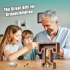 Summidate Wooden Letter Piggy Bank, Extra Thick Large Capacity Piggy Bank for Kids Boys Girls Toddler, Alphabet T Money Bank| Coin Box Birthday, Christmas, Festival