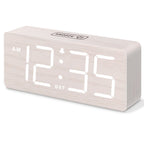 DreamSky Wooden Digital Alarm Clock for Bedroom with Large Numbers