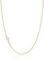 Jewlpire 18k Gold Plated Chain Necklace for Women, 1.2mm Cable Chains 18k Gold Plated Chain for Women Sturdy & Shiny Women's Chain Necklaces, 22 Inches