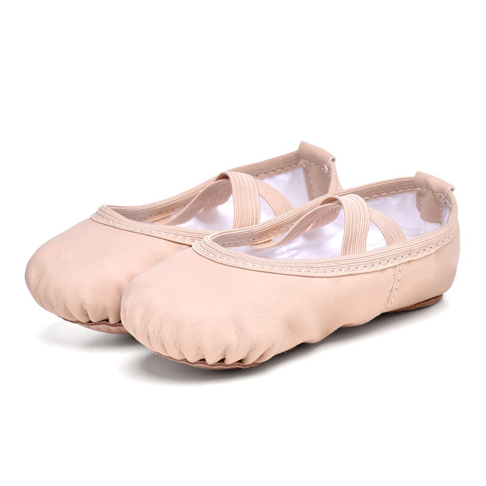 Stelle Ballet Shoes for Girls Toddler Soft Leather Split Sole(BP, 2ML)