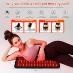 Red Light Therapy for Body, Infrared Light Therapy 19.8" x 12" Infrared Heating Pad Larger Wrap for Back Waist Shoulder Knee Feet Joints Pain Relieve with Auto-Timer, Ideal Gift