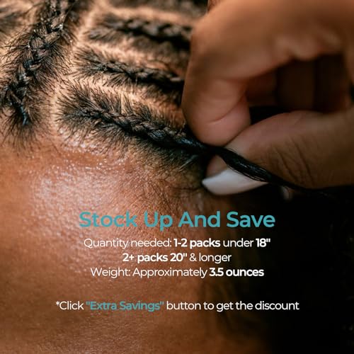 Body Wave Braiding Hair Human for Boho Braids Bohemian Knotless Easy to Work with at Salon/Home Wavy Bulk 2 Bundles 100g 22 Inch Jet Black for Stylists/Hairdresser