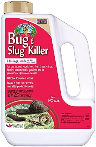 Bonide Captain Jack's Bug & Slug Killer Granules, 3 lb. Long Lasting Protection, For Organic Gardening, Safe for Pets