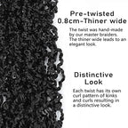 Boho Majesty Twist Crochet Hair 26" - 8 Packs Black Pre Twisted Micro Passion Twist Crochet Hair Curly Senegalese Dreadlocks Extensions Pre-looped Soft Locs Braids for Women Synthetic