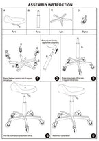 FRNIAMC Professional Saddle Stool with Wheels Ergonomic Swivel Rolling Height Adjustable for Clinic Dentist Beauty Salon Tattoo Home Office (Camel)
