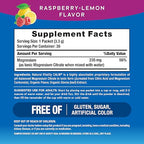 Natural Vitality Calm, Magnesium Citrate Supplement, Anti-Stress Drink Mix Powder - Gluten Free, Vegan, & Non-GMO, Raspberry Lemon, 0.12 oz, 30 Packets