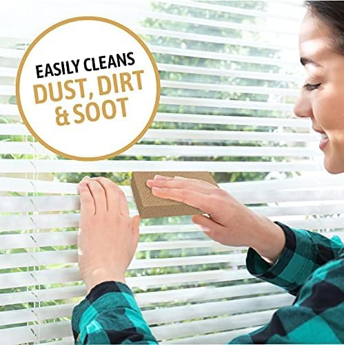 SpongeCo - Dry Cleaning Soot Eraser Sponge - Pet Hair, Smoke, Soot, Dust and Dirt Remover - 3x6 Double, One Unit (3 Pack Single)