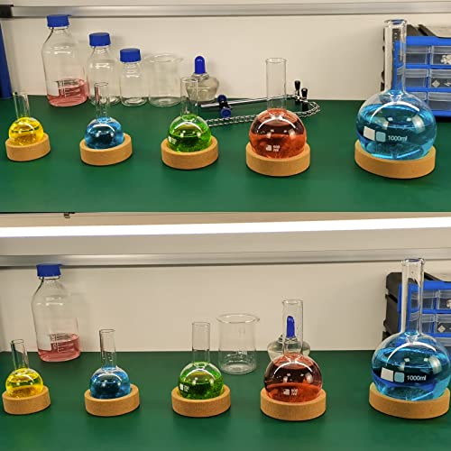 Laboratory Flask Cork Stand - Lab Flask Support Cork Stand,Cork Flask Holder,Mat Ring Holder for Round Bottom Flasks,5 Sizes for 10ml-2000ml Flasks (80mm/3.15in-140mm/5.51in, 5)