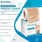 Silicone Scar Sheets, Silicone Scar Tape(1.8”x 157” Roll-4M), Silicone Scar Strips, Professional Scar Removal Sheets for Surgical Scars, Keloid, C-Section, Burn et