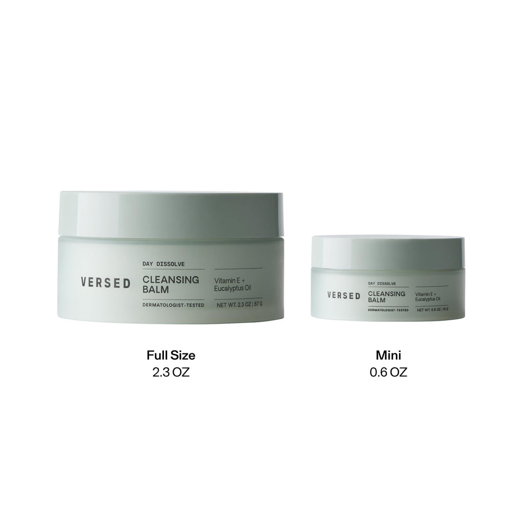 Versed Day Dissolve Cleansing Balm - Makeup Melting Balm Infused with Vitamin E + Eucalyptus Oil to Calm Skin - Oil Based Double Cleanser (4.6 Fl Oz (Pack of 1), Day Dissolve)