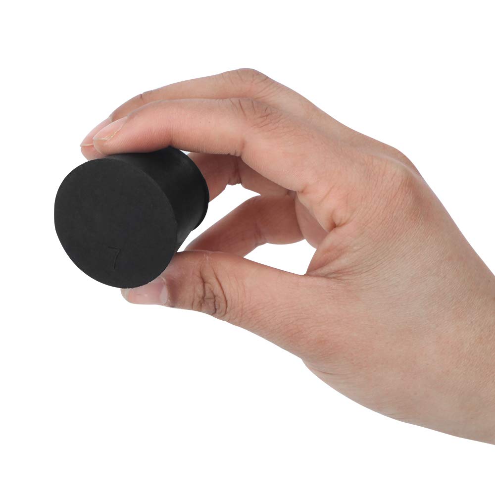 27 Pack (10 Assorted Sizes) 000# - 7# Tapered Lab Bungs Solid Rubber Stoppers