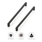Ravinte 30 Pack 7-1/2 inch Hole Centers Matte Black Cabinet Pulls Kitchen Cabinet Handles Solid Drawer Pulls Kitchen Cabinet Hardware Kitchen Zinc Alloy Drawer Handle Square Bar Cabinet Drawer Handles