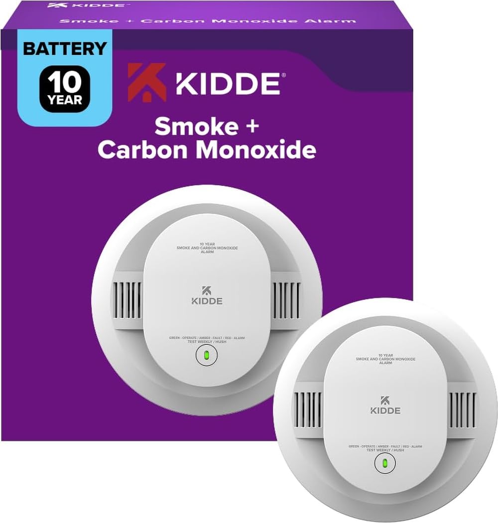 Kidde Smoke & Carbon Monoxide Detector, 10-Year Battery, 30CUD10, 1 Pack
