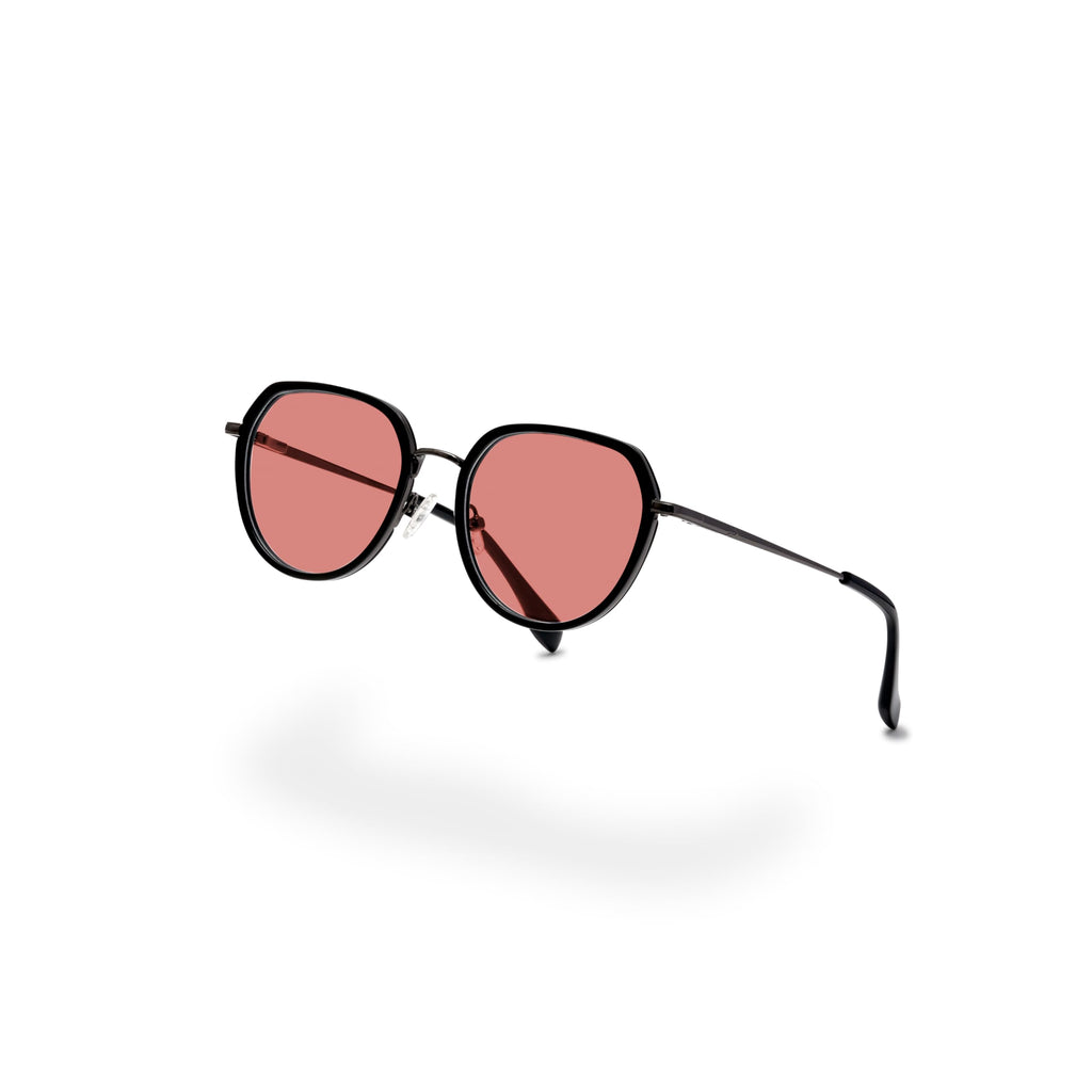 BRADDELL FL-41 Photochromic Transitional Rose Tinted Migraine Light Sensitivity Glasses for Fluorescent LED Glare, Photophobia and Eye Strain (Acetate)