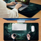 for MTG Game Playmat, for Magic TCG Rubber Play mat,Tabletop Card Playmats with Smooth Surface,Trading Card Inked Game Mat,Battle Game,Skull Castle